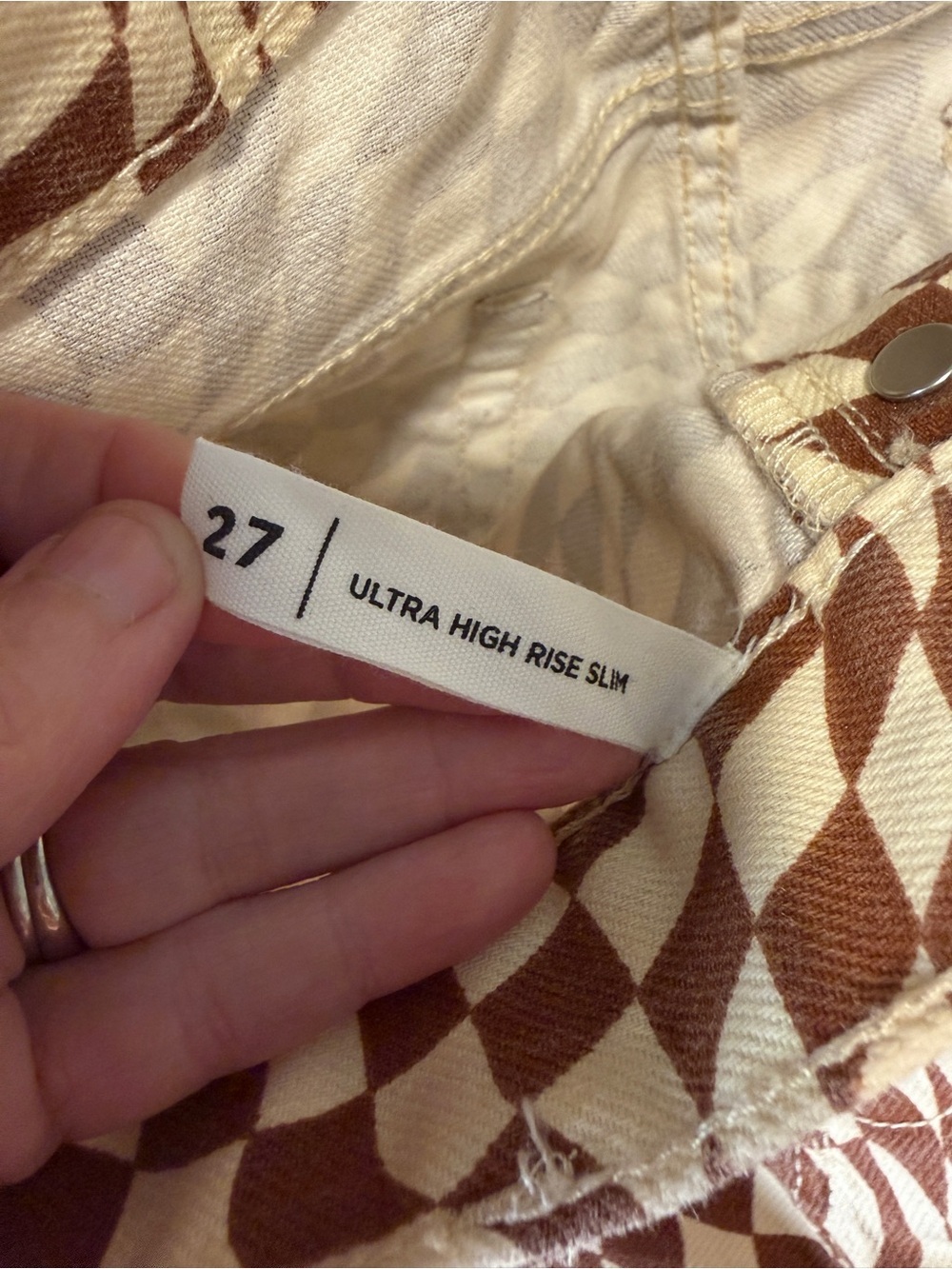 PacSun Optical Check High Rise Slim Pants - Picture 5 of 5